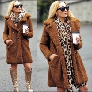 Teddy Bear Coat- Brown 3XL